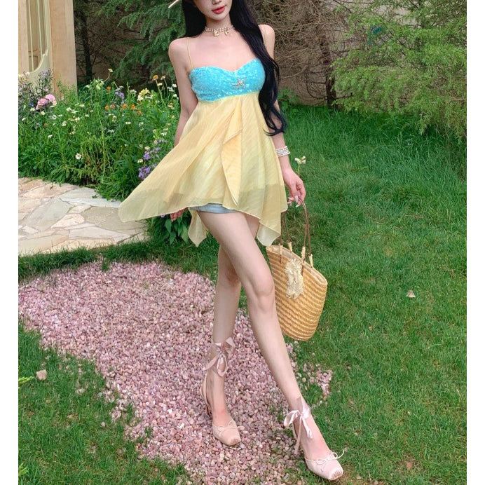 Niche Asymmetrical Backless Dress