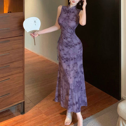 New Chinese Style Bamboo Improved Cheongsam Dress