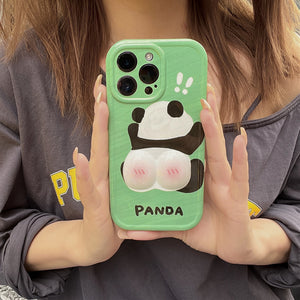 Cartoon Green Panda Creative Protective Case