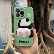 Cartoon green panda creative protective case