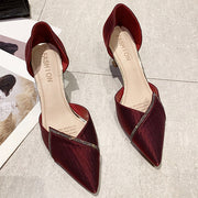 High heels pointed toe stiletto shallow mouth hollow shoes
