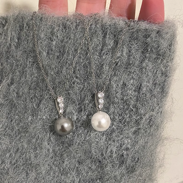 Pearl Sweater Necklace Sweatshirt Accessories Clavicle Chain