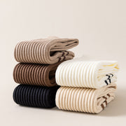 Striped Sweat-Absorbent Calf Socks