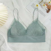 Lace wireless triangle cup breathable bra underwear