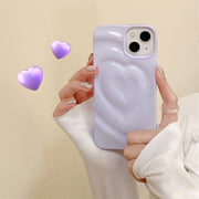 Taro purple three-dimensional love pattern protective case