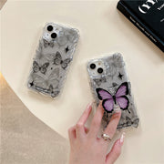 Glitter butterfly bracket personalized creative protective case