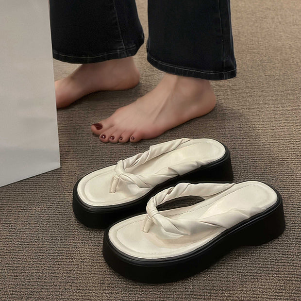 Platform flip-flops outerwear beach sandals