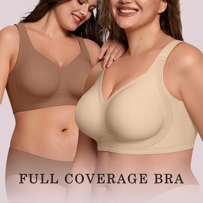 Women Jelly Bras Wirefree Full Coverage No Underwire Everyday Bras Comfortable Wireless Padded Tshirt Bra