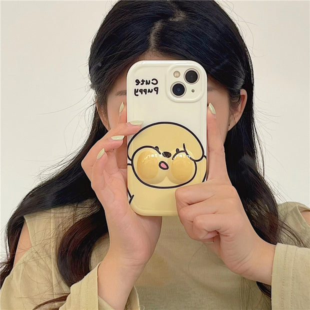 Cartoon pinch face rabbit puppy creative protective case