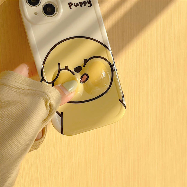 Cartoon pinch face rabbit puppy creative protective case