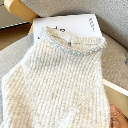 Stylish Camisole Knit Sweater Two-Piece Set
