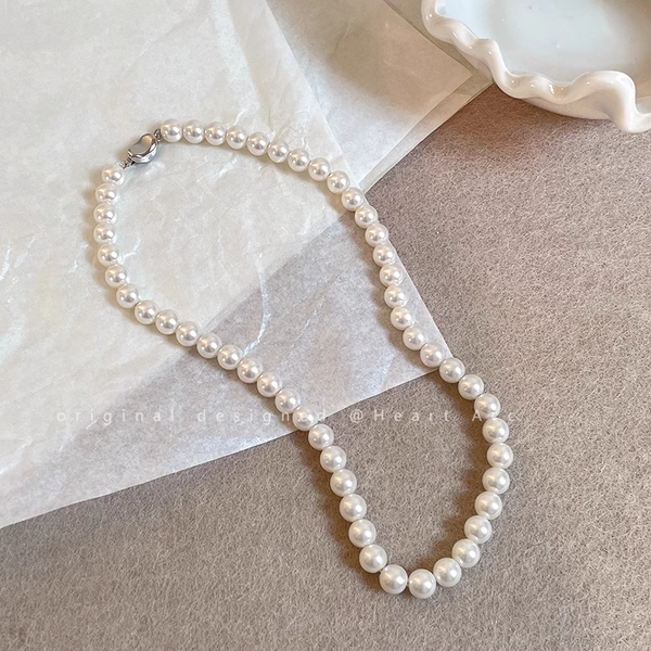 Pearl Necklace Beaded Collarbone Sweater Chain