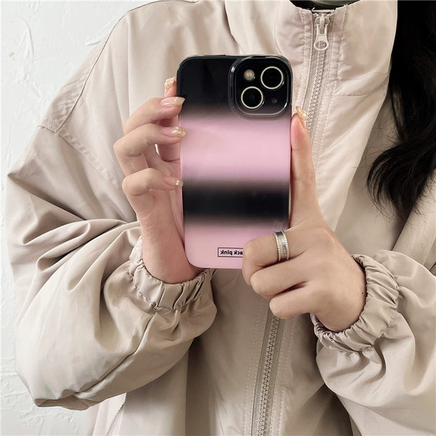 Gradient pink butterfly bracket drop-proof protective case
