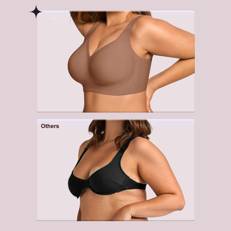 Women Jelly Bras Wirefree Full Coverage No Underwire Everyday Bras Comfortable Wireless Padded Tshirt Bra