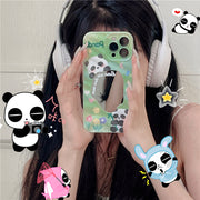 Fun cartoon bamboo panda mirror creative protective case