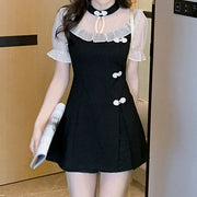 Short pants improvement cheongsam dress set