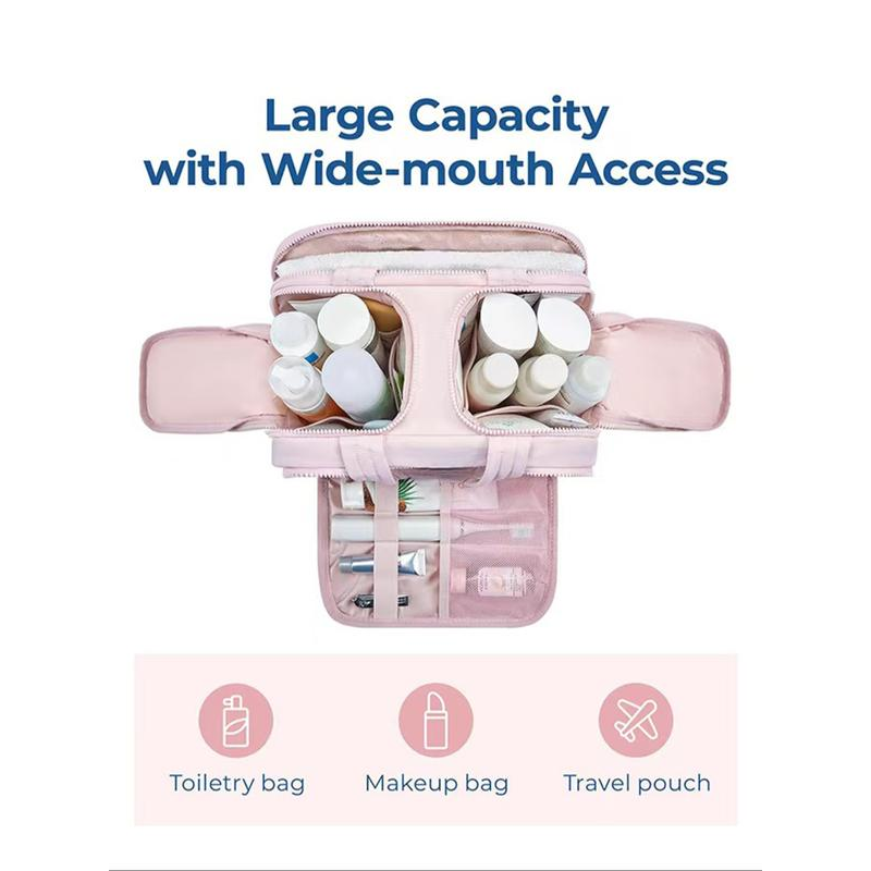 Large Toiletry and Makeup Bag with Organized Storage