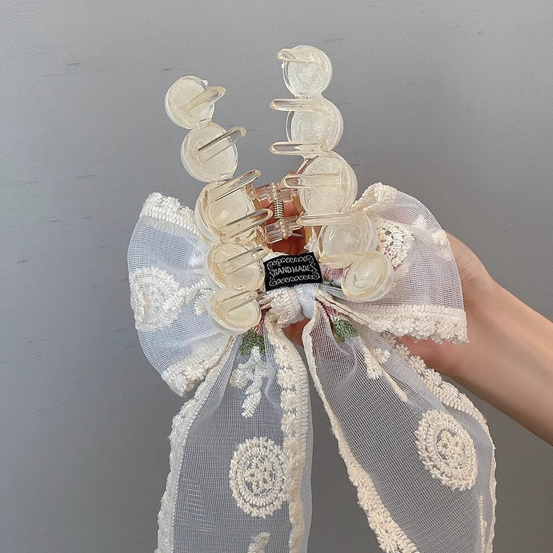 Lace Flower And Bowknot Sweet Hair Clip/Hair Accessory