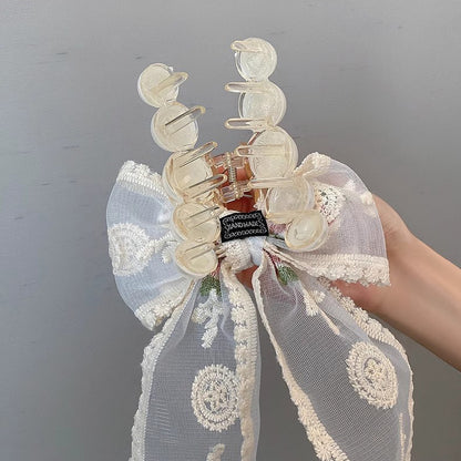 Lace Flower And Bowknot Sweet Hair Clip/Hair Accessory