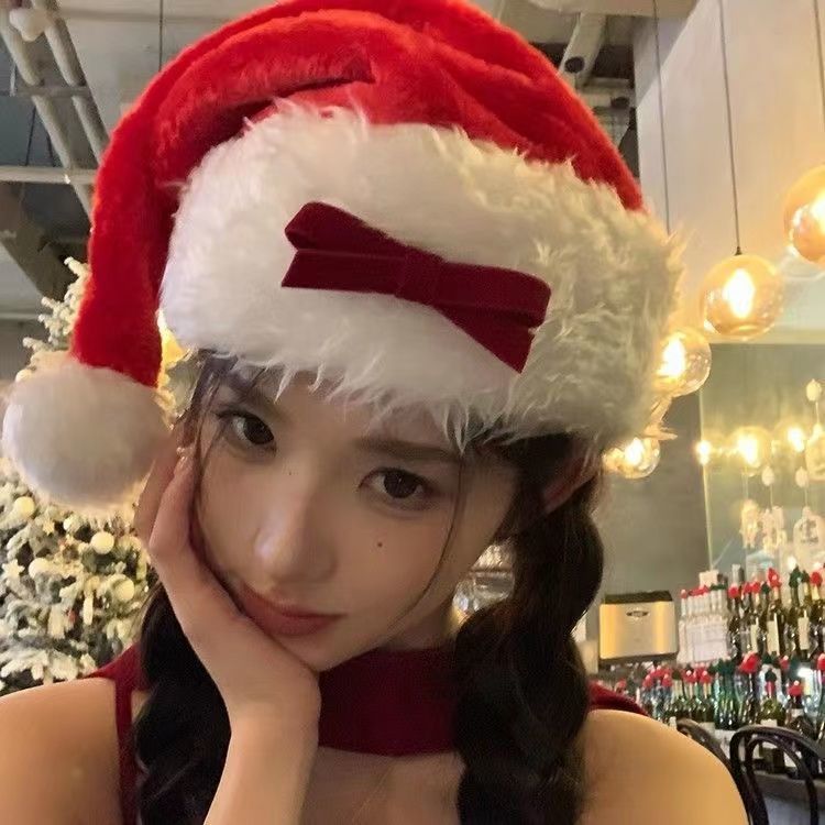 Bow Christmas Red Hat