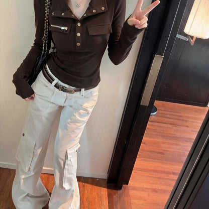 Fashionable And Sexy Long-Sleeved T-Shirt