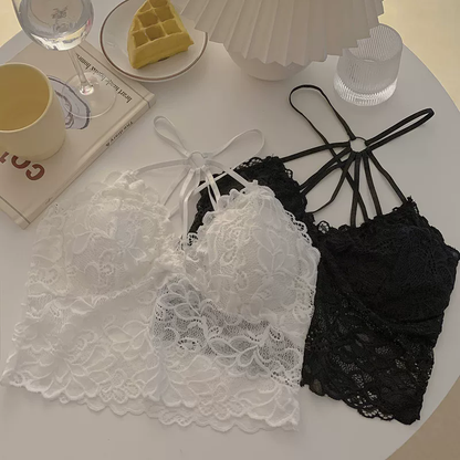 Lace Sexy Halter Neck Bra With Padded Bra