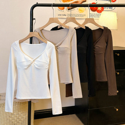 Sexy V-Neck Long-Sleeve T-Shirt