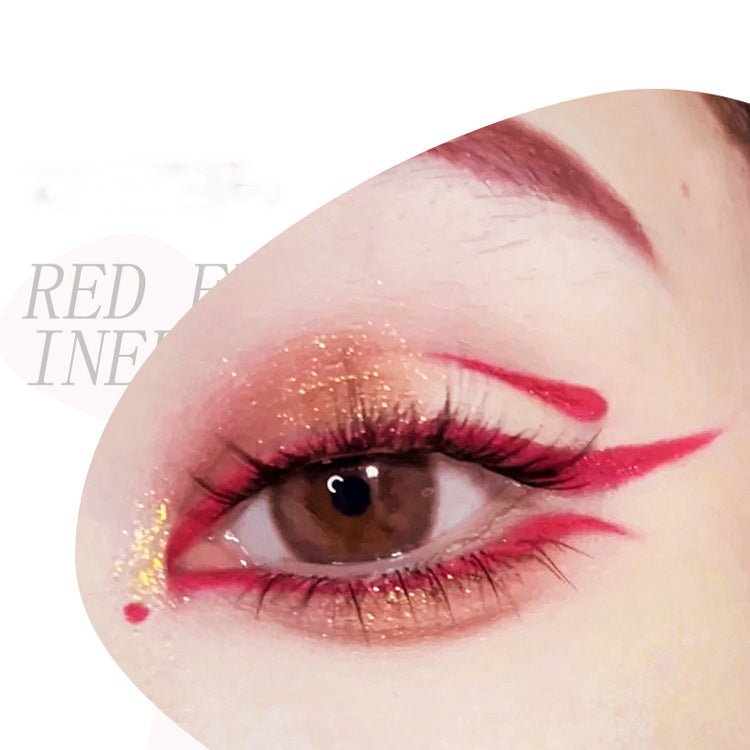 Waterproof And Non-Smudged Red Eyeliner Eyebrow Flower Painting Cream