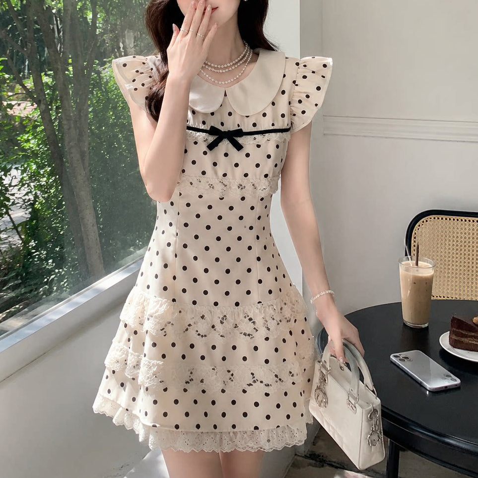 Sweet French-Style Polka-Dot Dress