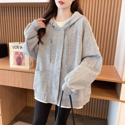 Stylish Grey Hooded Jacket