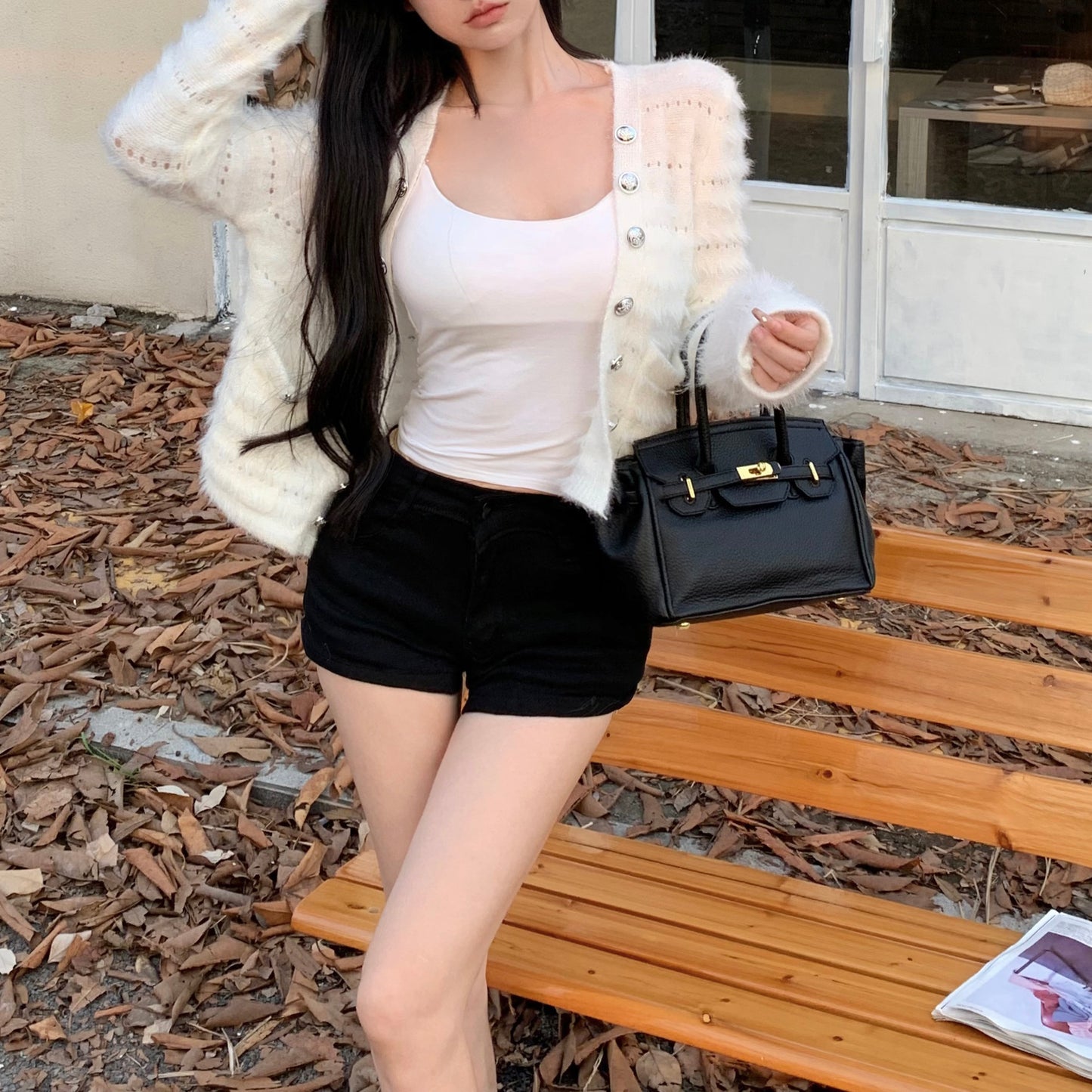 Tassel Loose Knit Single-Breasted Cardigan Sweater Jacket