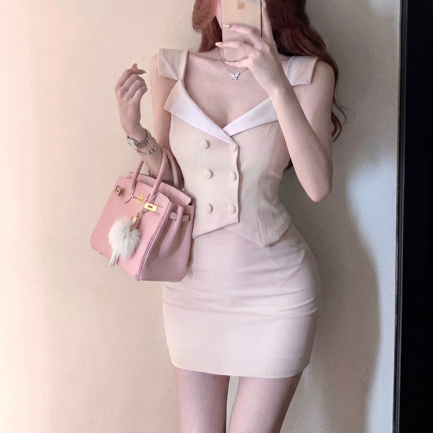 Asymmetrical Top And Skirt Set