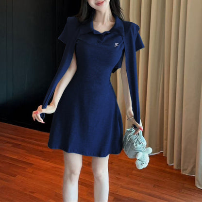 Casual And Stylish Shawl-Style Tie Dress