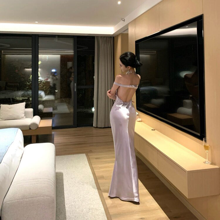 Sexy And Elegant Backless Evening Gown