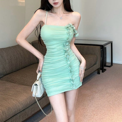 Sexy Floral-Patchwork Mesh Dress