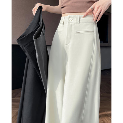 High-Waisted Straight-Leg Loose Casual Pants