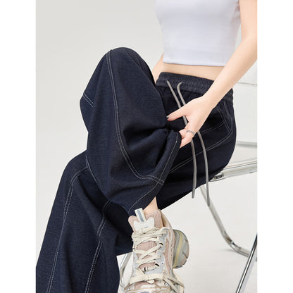 Retro Dark Blue Tencel Jeans