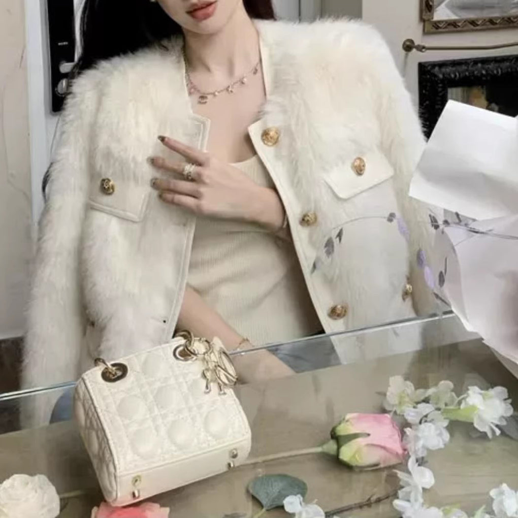 French-Style Lamb Wool Coat