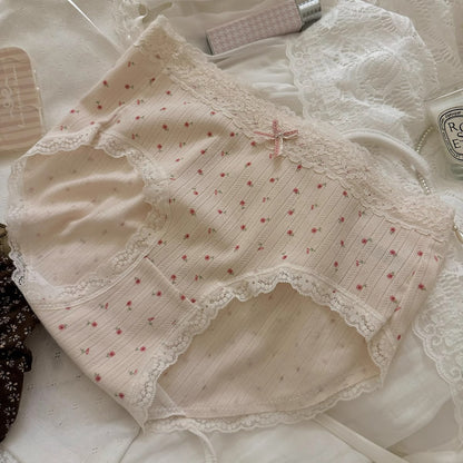 Sweet Floral Print Push-Up Wireless Seamless Bra