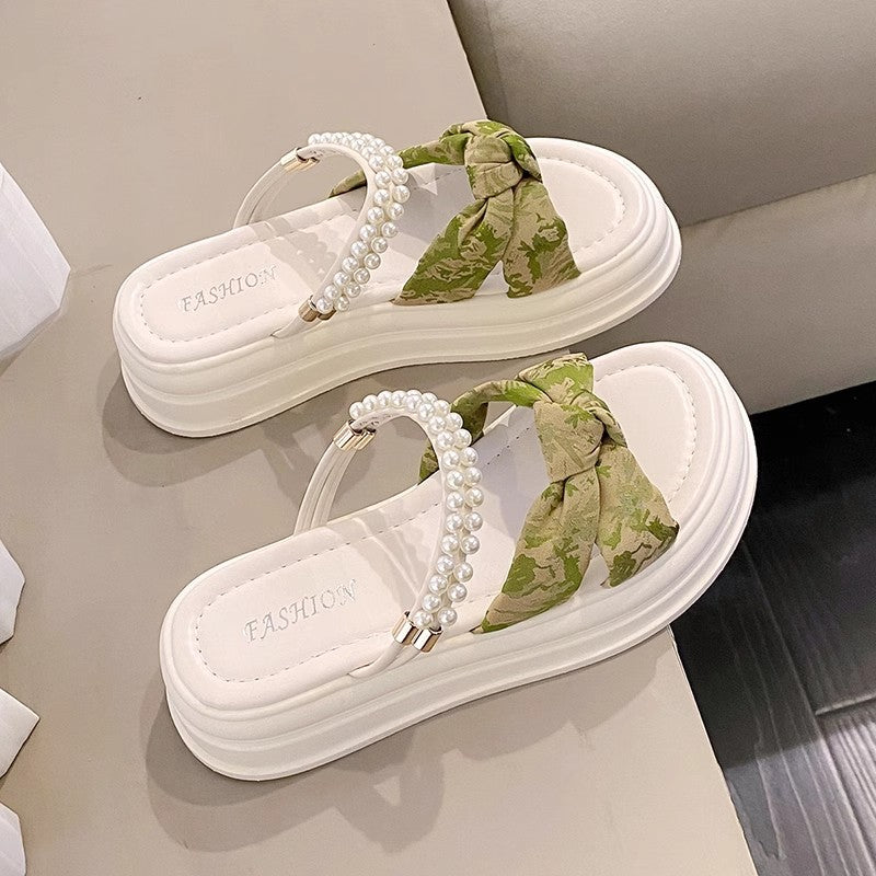 Summer Fashion Height-Enhancing Thick-Soled Slippers