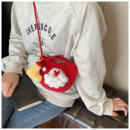 Hand-Knitted Santa Claus Bag