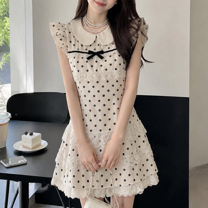 Sweet French-Style Polka-Dot Dress