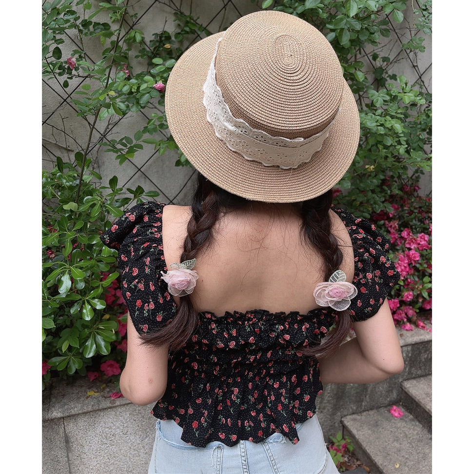 Off-The-Shoulder Tie-Up Resort Shirt