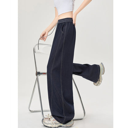 Retro Dark Blue Tencel Jeans