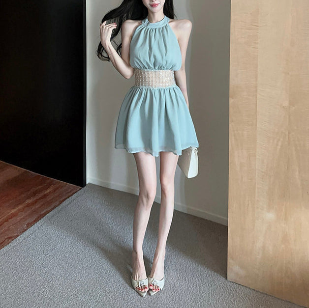 Hand-Beaded Sleeveless Dress
