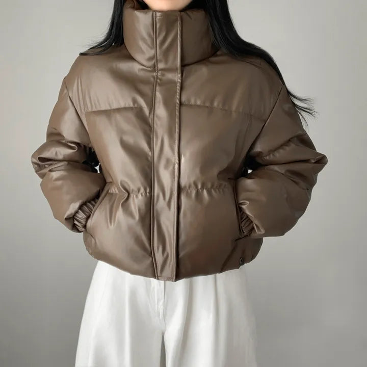 Retro-Style High-End Stand-Collar Cotton Coat