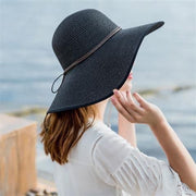 Foldable big beach hat seaside straw hat