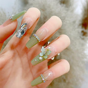 Cyan butterfly gentle nail art patch
