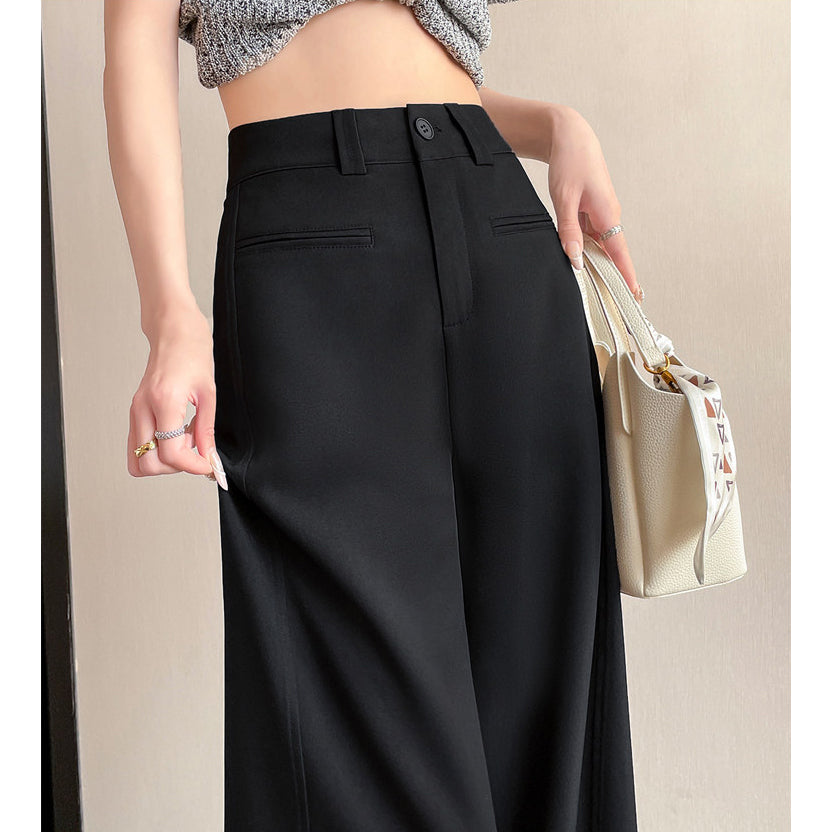 High-Waisted Straight-Leg Loose Casual Pants