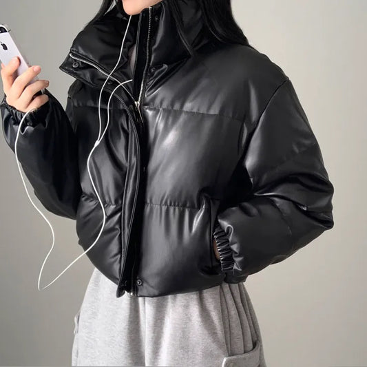 Retro-Style High-End Stand-Collar Cotton Coat